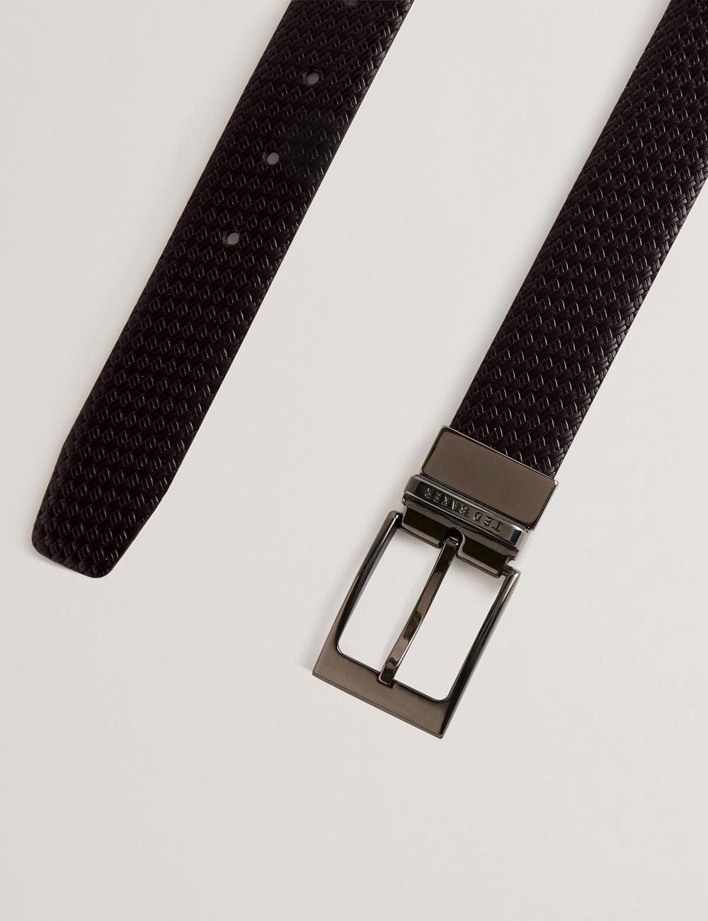 Ted Baker WAIDE - Woven Texture Leather ベルト メンズ ブラウン | Japan  XHFO-59307