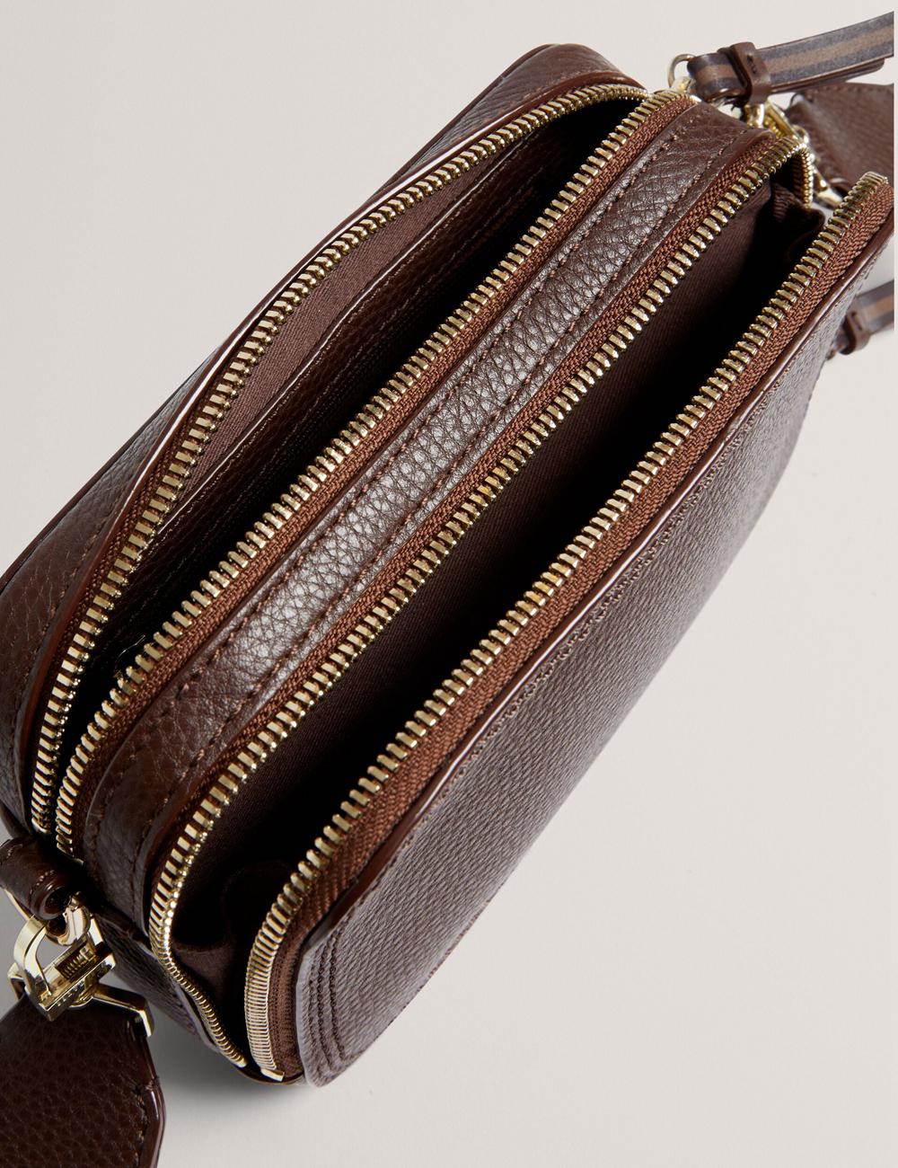 Ted Baker WILLSA - Branded Webbing Mini Leather Camera カメラバッグ レディース ブラウン | Japan  BZKA-29374